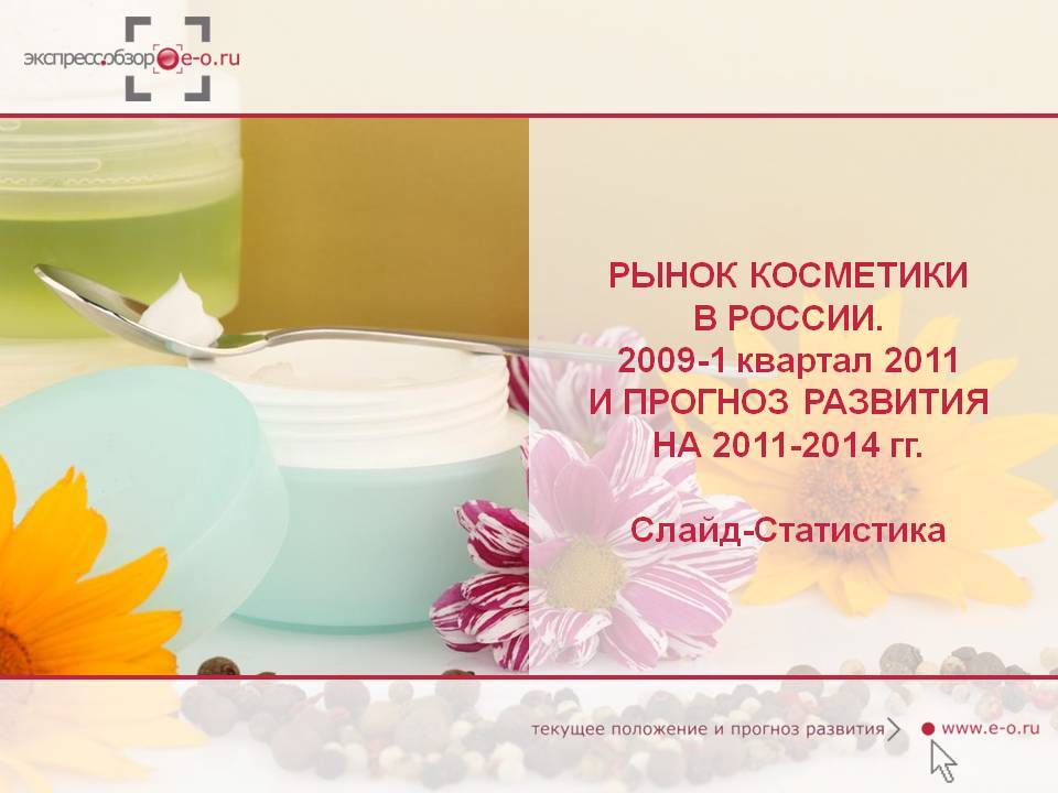 Рынок косметики в России 2009-2011 и прогноз развития до 2014. Слайд-Статистика